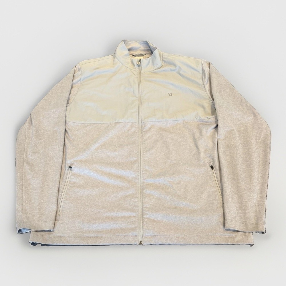 Vuori Jacket Size XXL Full Zip Heather Gray Track Jacket - V265 Sunday Element